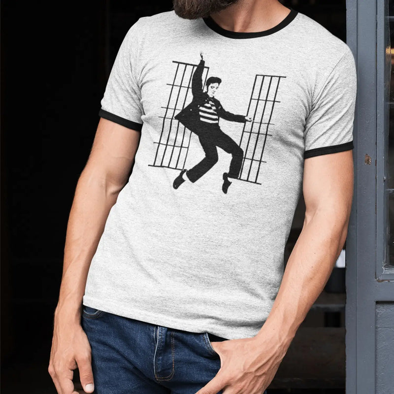 Elvis Presley Jailhouse Rock Contrast Ringer T-Shirt