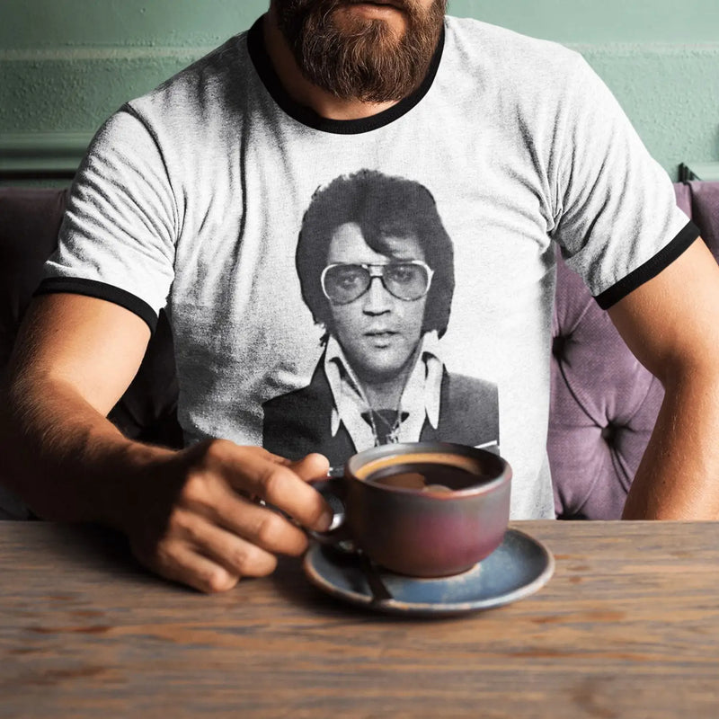 Elvis Presley Mugshot Ringer T-Shirt