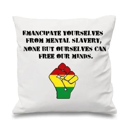 Emancipate Yourselves Reggae Cushion White