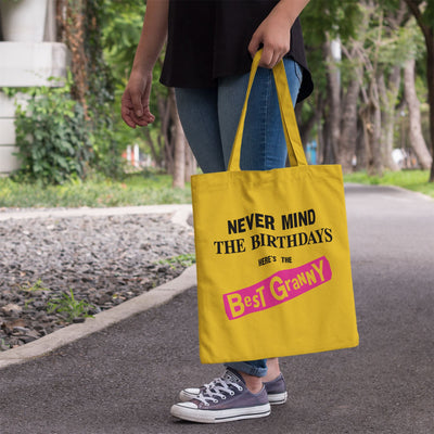 Never Mind the Birthdays Best Granny Tote Bag - Funny Gran Grandma Birthday Gift Sex Pistols Punk
