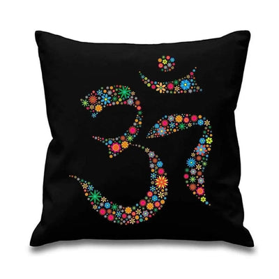 Floral Om Symbol Scatter Cushion