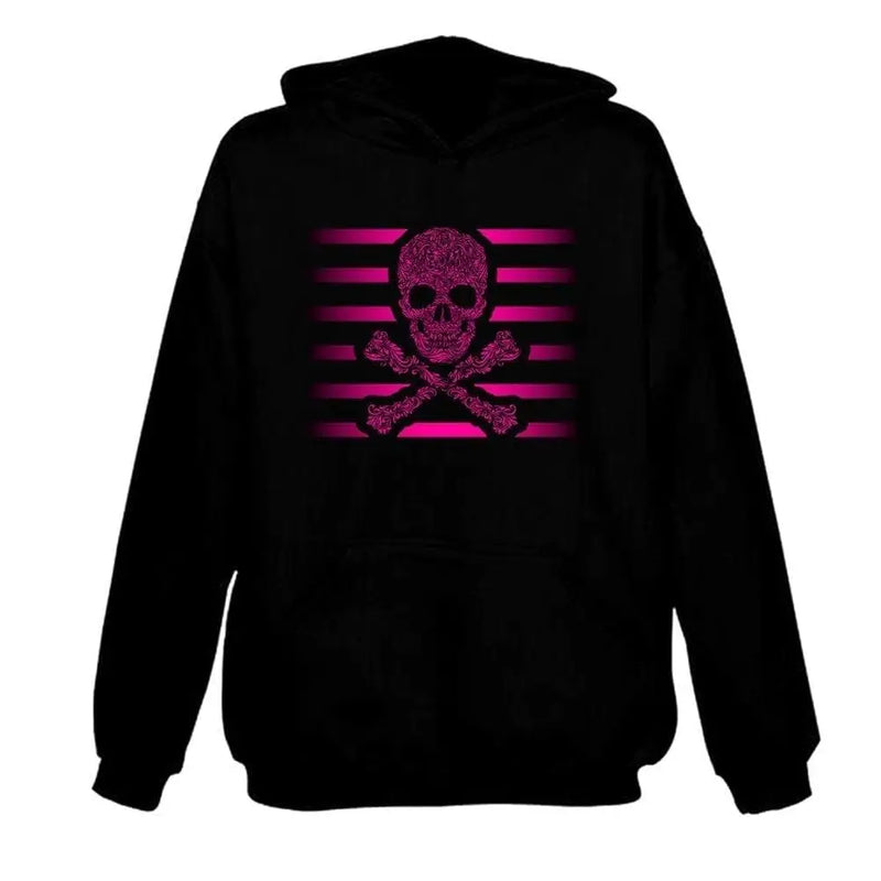 Floral Skull & Crossbones Hoodie