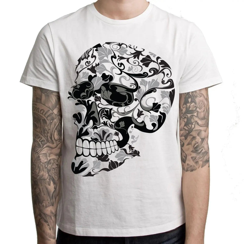 Flower Skull Large Print Men&