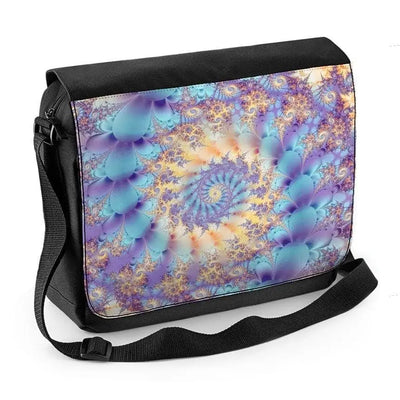 Fractal Loop Pattern Laptop Messenger Bag