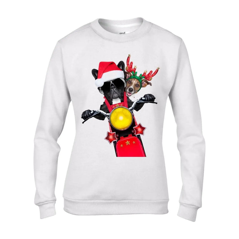 French Bulldog and Jack Russell Terrier Santa Claus Style Father Christmas Women&