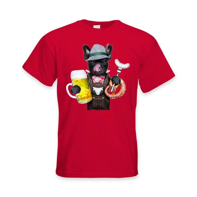 French Bulldog Bavarian Beer Style Men's T-Shirt S / Red