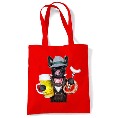 French Bulldog Bavarian Beer Style Tote Shoulder Bag