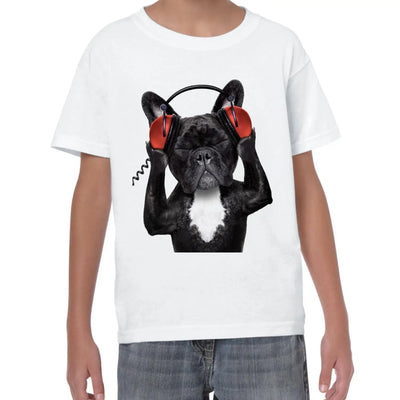 French Bulldog DJ Funny Children's T-Shirt 7-8