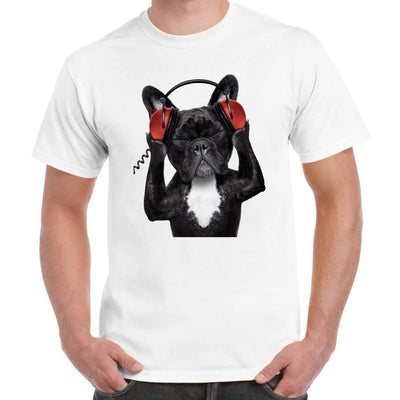 French Bulldog DJ Funny Men's T-Shirt XXL