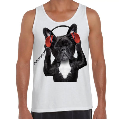 French Bulldog DJ Men's Tank Vest Top S