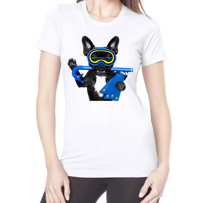 French Bulldog Scuba Diver Women's T-Shirt XL