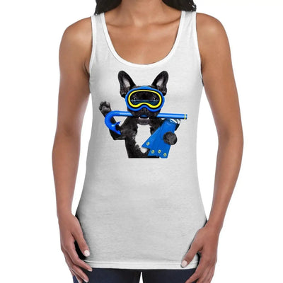 French Bulldog Scuba Diver Women's Tank Vest Top L