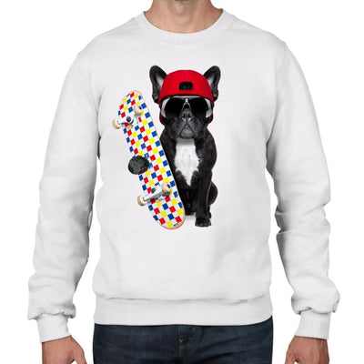 French Bulldog Skateboarder Men's Sweatshirt Jumper XXL