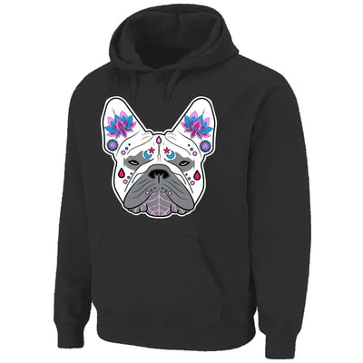 French Bulldog Sugar Skull Hooded Sweatshirt Hoodie XXL