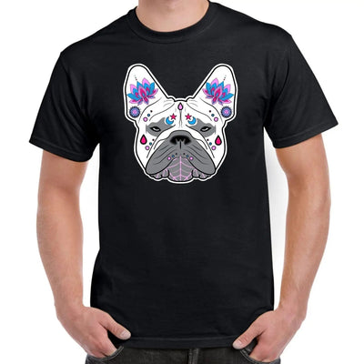 French Bulldog Sugar Skull Men's T-Shirt XXL