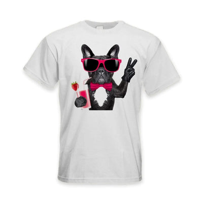 French Bulldog With Cocktail Smoothie Men's T-Shirt S