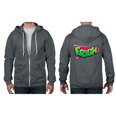 Fresh 1980s Hip Hop Graffiti Full Zip Hoodie