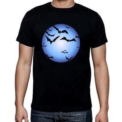 Full Moon & Bats Men's Halloween T-Shirt