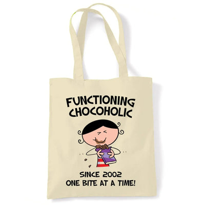 Functioning Chocoholic Since 2002 Years One Bite at a Time 21st Birthday Tote Bag