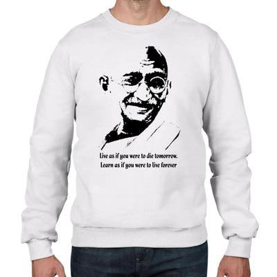 Gandhi Quote Buddhist Men's Sweatshirt Jumper XXL / White
