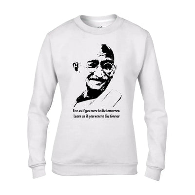 Gandhi Quote Buddhist Women's Sweatshirt Jumper XXL / White