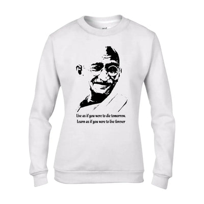 Gandhi Quote Buddhist Women's Sweatshirt Jumper XXL / White