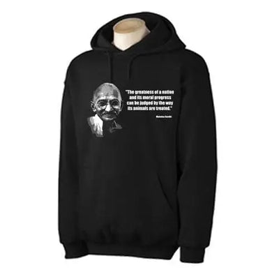 Gandhi Quote Vegetarian Hoodie