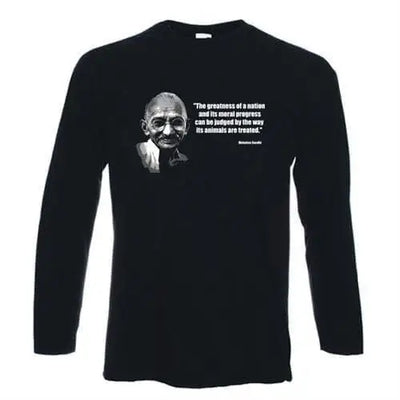 Gandhi Vegetarian Quote Long Sleeve T-Shirt