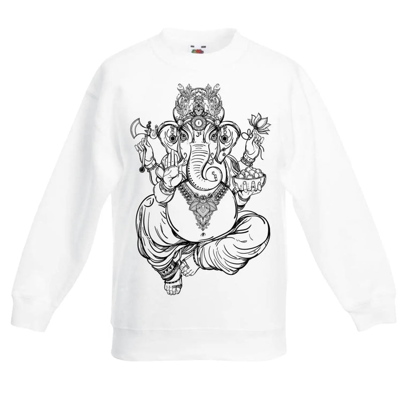 Ganesha Hindu Elephant God Spiritual Large Print Children&
