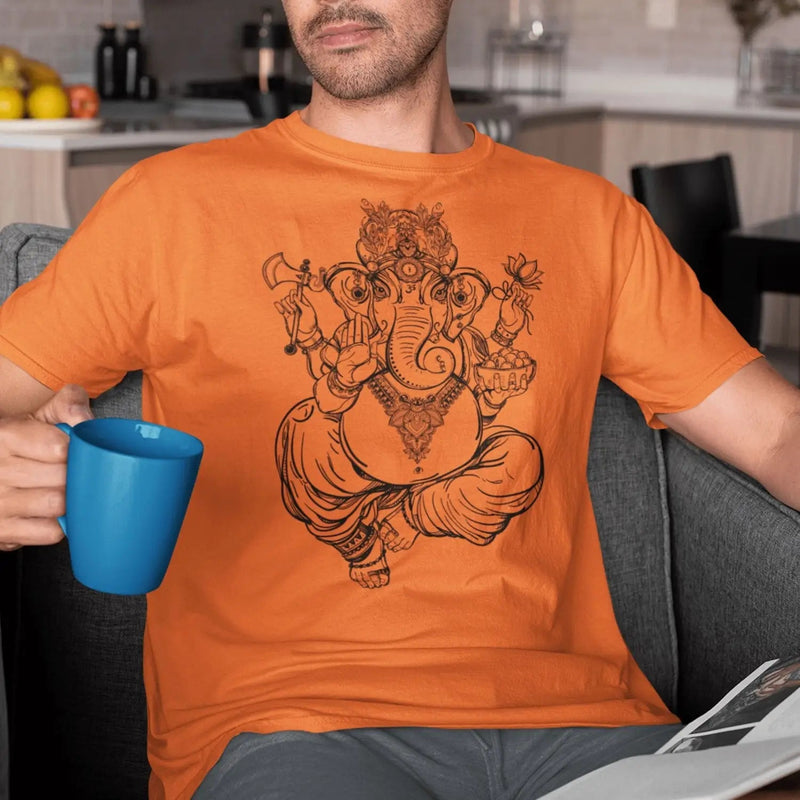 Ganesha Indian Hindu Elephant God Hipster Large Print Men&