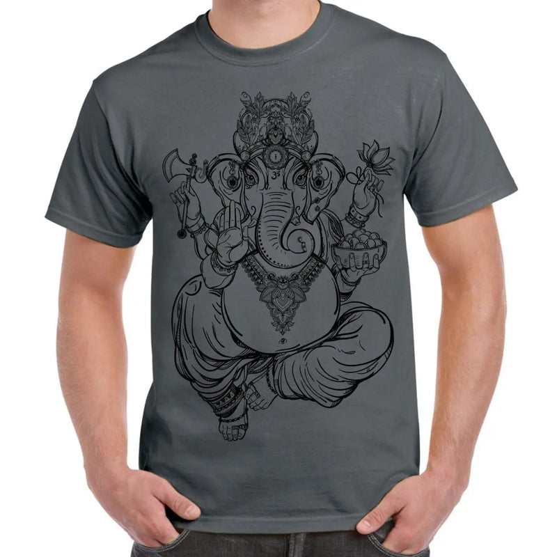 Ganesha Indian Hindu Elephant God Hipster Large Print Men&