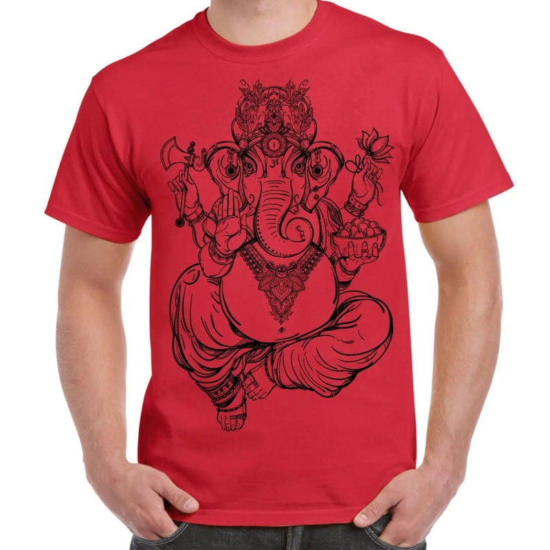 Ganesha Indian Hindu Elephant God Hipster Large Print Men&