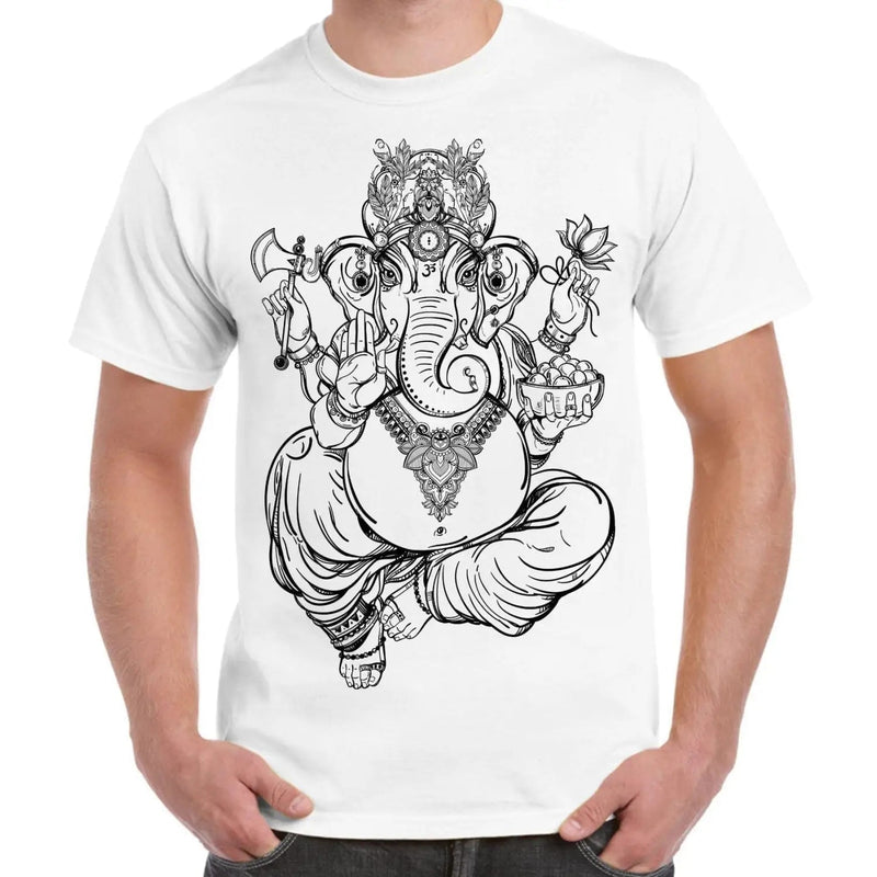 Ganesha Indian Hindu Elephant God Hipster Large Print Men&