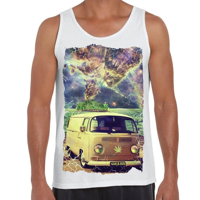 Ganja Bus Cannabis Large Print Men's Vest Tank Top XL