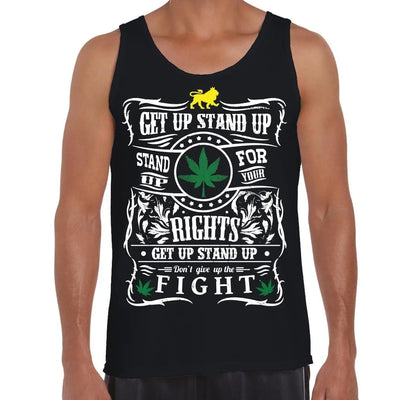 Get Up Stand Up Reggae Men's Tank Vest Top L / Black