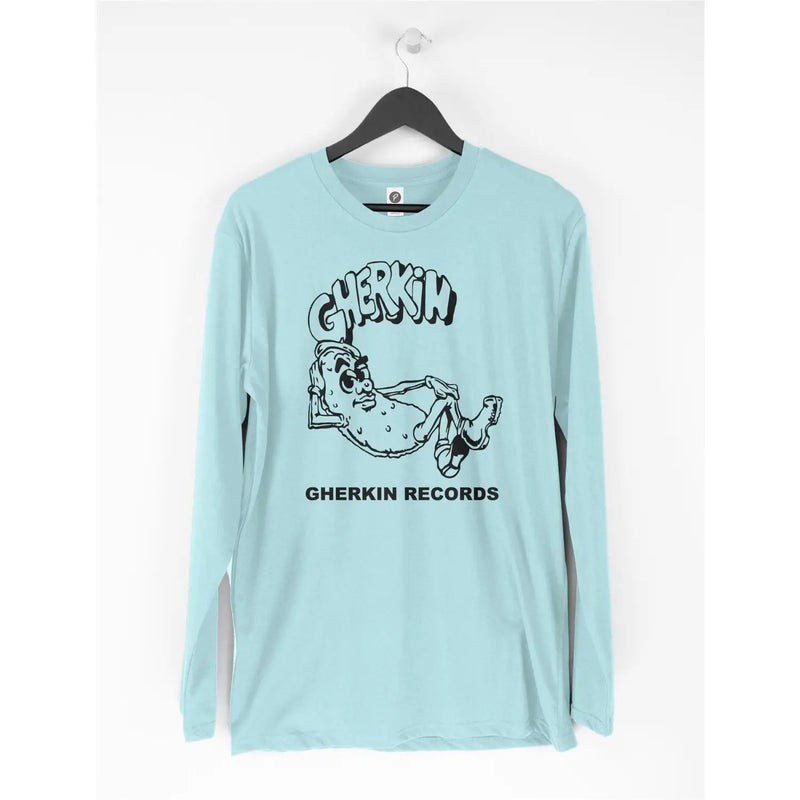 Gherkin Records Long Sleeve T-Shirt - Chicago House Mr Fingers Armando S / Light Blue
