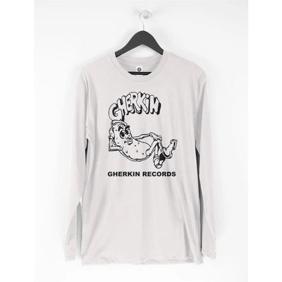 Gherkin Records Long Sleeve T-Shirt - Chicago House Mr Fingers Armando S / White