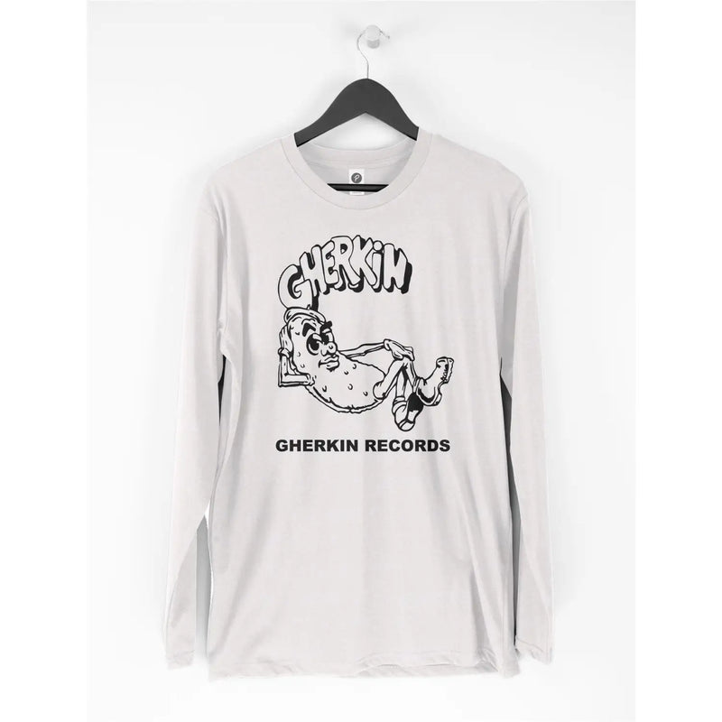Gherkin Records Long Sleeve T-Shirt - Chicago House Mr Fingers Armando S / White