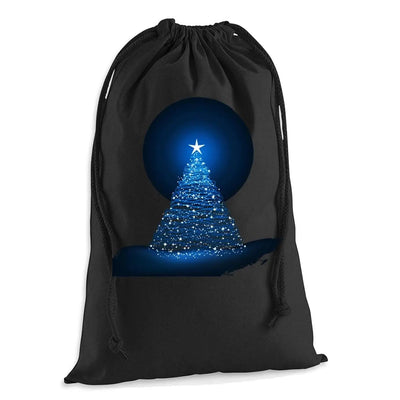 Glowing Christmas Tree Men's Xmas Presents Stocking Drawstring Santa Sack