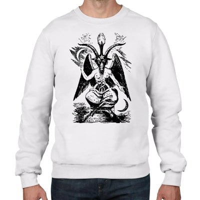 Goat of Mendes Baphomet Pagan Men's Sweatshirt Jumper L / White