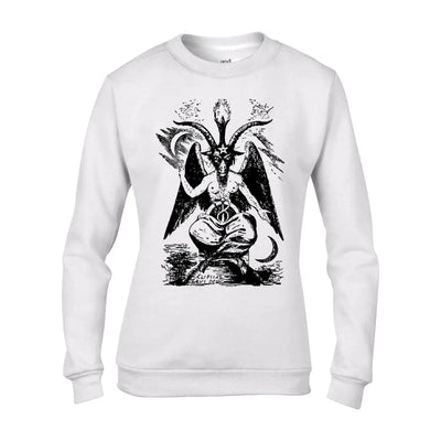 Goat of Mendes Baphomet Pagan Women's Sweatshirt Jumper L / White