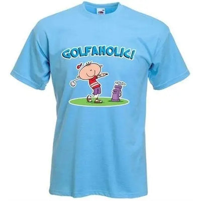 Golfaholic Mens T-Shirt 3XL / Light Blue