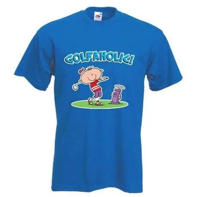 Golfaholic Mens T-Shirt 3XL / Royal Blue