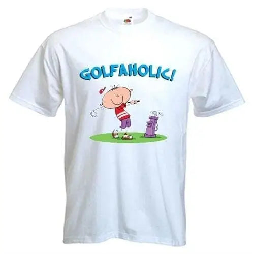Golfaholic Mens T-Shirt 3XL / White