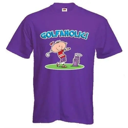 Golfaholic Mens T-Shirt S / Purple