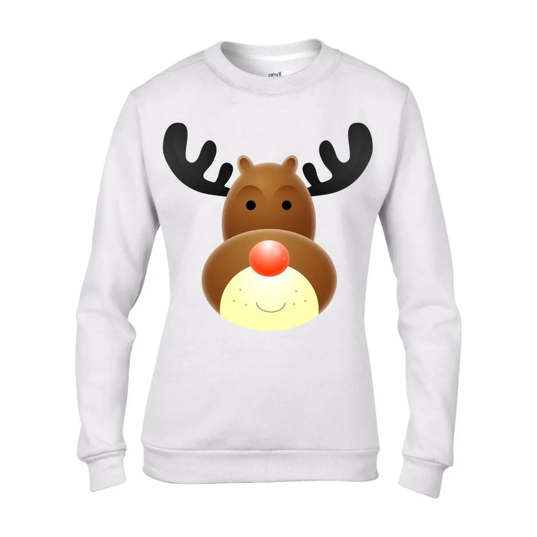 Goofy Rudolph Reindeer Funny Christmas Women s Jumper Sweater Tribal T Shirts