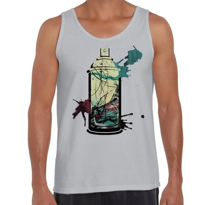 Graffiti Aerosol Spray Can Men's Tank Vest Top S / Light Grey