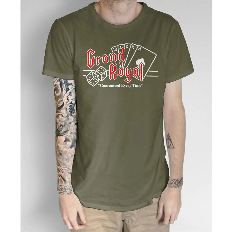 Grand Royal Records T Shirt - S / Khaki - Mens T-Shirt