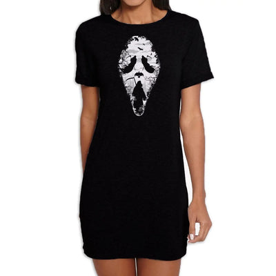 Grim Reaper Scream Women's Short Sleeve T-Shirt Dress XL