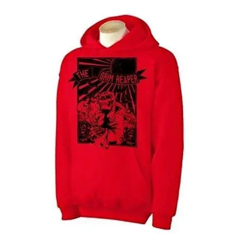 Grim Reaper Scythe of Death Hoodie XXL / Red